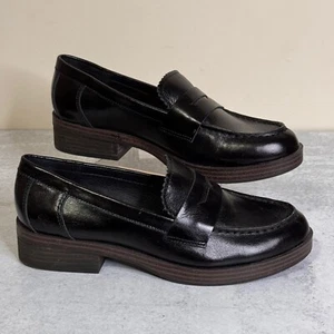 Lucky Brand Floriss Penny Loafers Flats Tailored Black Leather Women's Size 7.5 - Picture 1 of 18