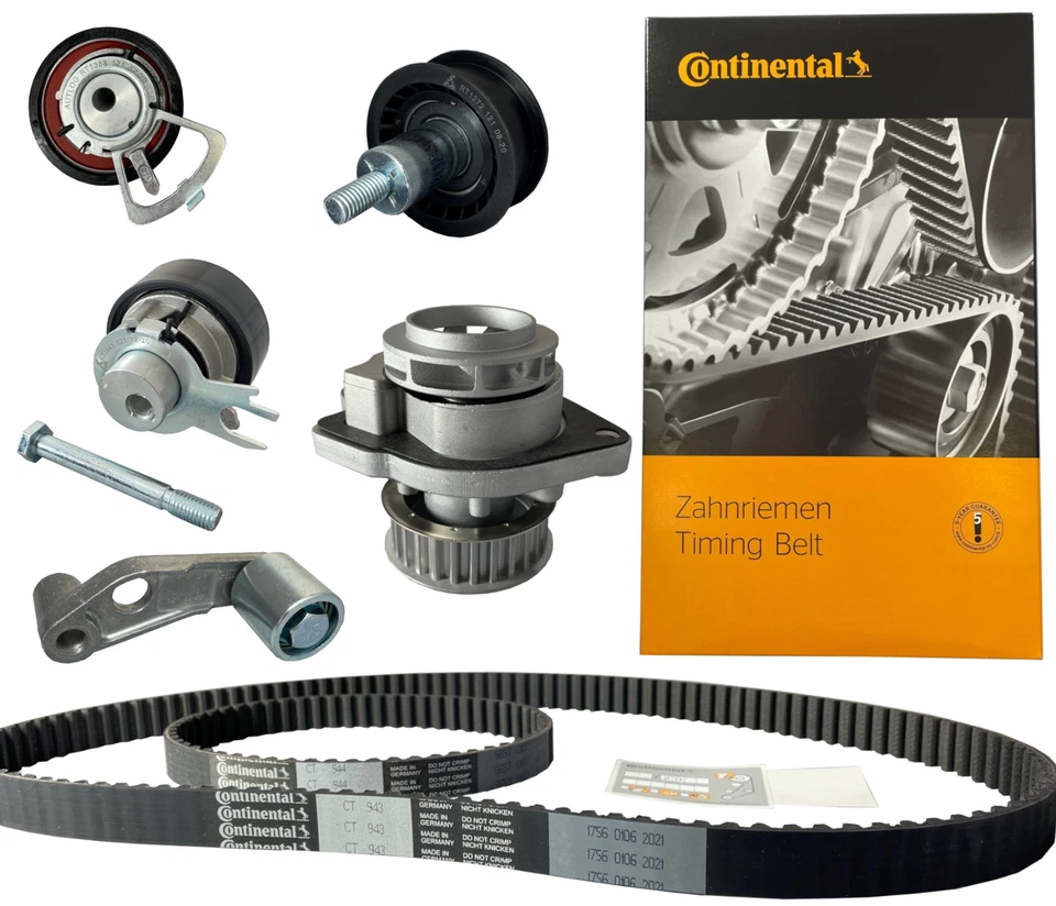 2 CONTINENTAL ZAHNRIEMEN CT957 + WAPU FÜR AUDI SEAT SKODA VW GOLF 5 POLO 1.4 16V - Bild 1 von 4