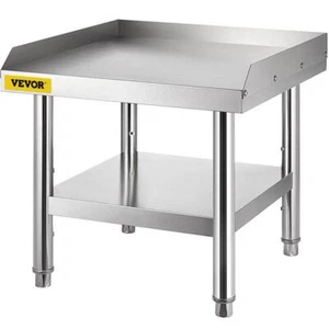 VEVOR Tavolo Acciaio Inox 24*24 Pollici Attrezzatura Cucina Grill Supporto Sottopiano - Foto 1 di 8