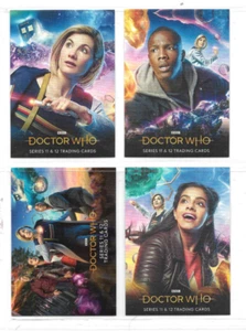 Doctor Who Series 11 y 12 Edición Reino Unido - Juego de 4 tarjetas de promoción casi nuevo 2022 Rittenhouse - Imagen 1 de 2