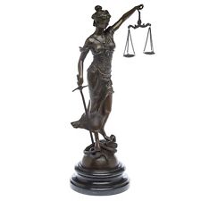 Lady Justice bronze sculpture justitia justizia antique style statue - 45cm 