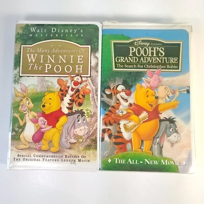 Disney Winnie The Pooh VHS Lot of 2 Many Grand Adventure Masterpiece Collection - Image 1 of 4