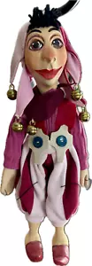 Holz Tschechische Marionette Dreiecksstab Controller Narr Glocken Stoff Kleidung - Bild 1 von 20