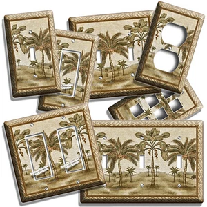 EXOTIC FLORIDA PALM TREES DUNES LIGHT SWITCH OUTLET WALL COVER PLATES HOME DECOR - Picture 1 of 35