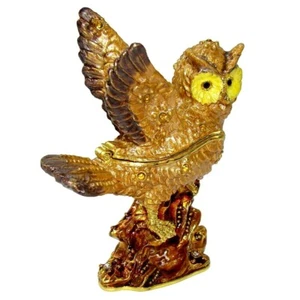 Chouette boite à bijoux Faberge style - Chouette collection email Faberge style - Picture 1 of 4