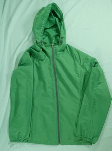Free Country Jacket Mens Medium Green Hooded Windbreaker Rain Coat - Picture 1 of 9