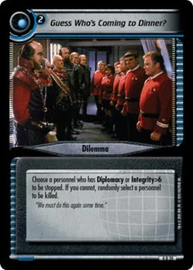 Star Trek CCG 0D20 Guess Who's Coming to Dinner Foil M/NM extremely rare promo - Picture 1 of 1