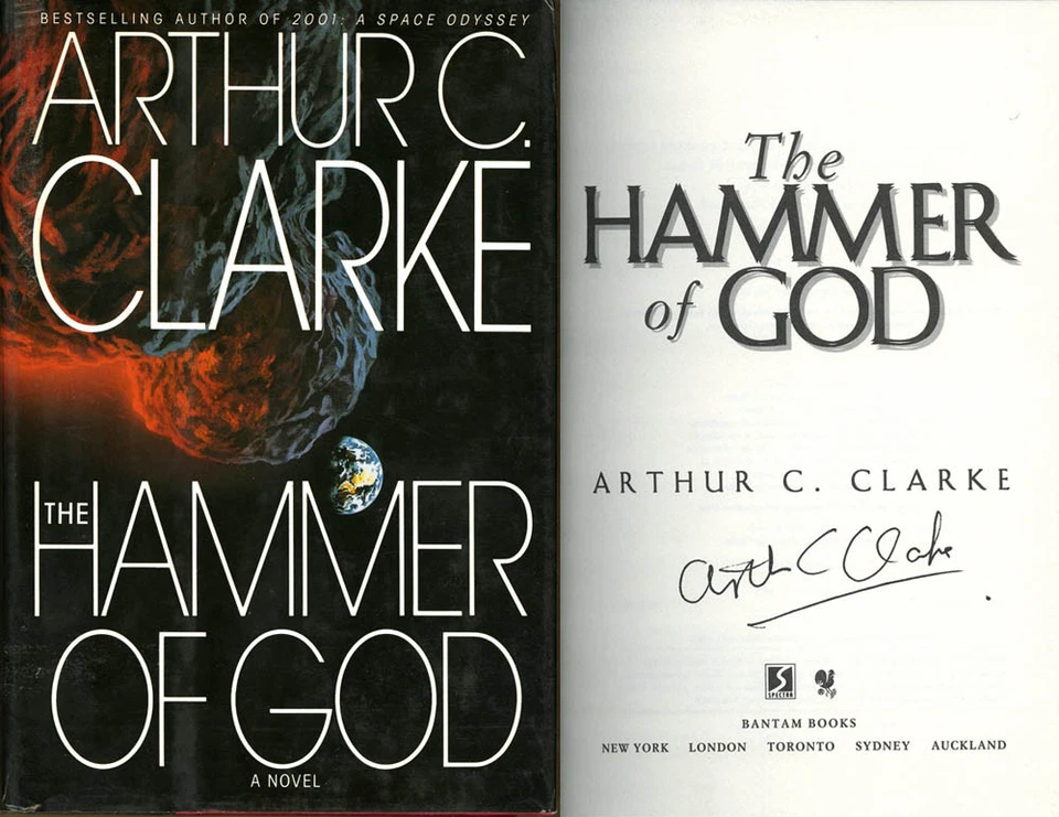 Arthur C. Clarke SIGNED AUTOGRAPHED The Hammer of God HC 1st Edition 1st Pr RARE - Image 1 of 1