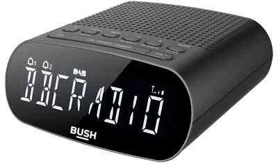 Bush DAB+ Clock Radio FM Abbey LCD Display Alarm Clock Radio Black 4745172 N - Image 1 of 4