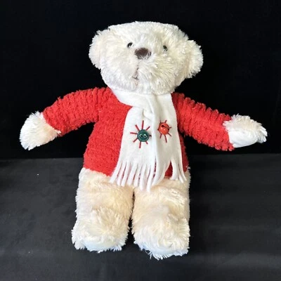 Hallmark Jingle Holiday Teddy Bear 14" Plush Stuffed Animal Toy Bells - Image 1 of 4
