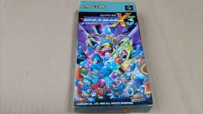 SFC Rockman X 3 Mega Man X3 Super Famicom Japanese CAPCOM w/ Box - Image 1 of 4