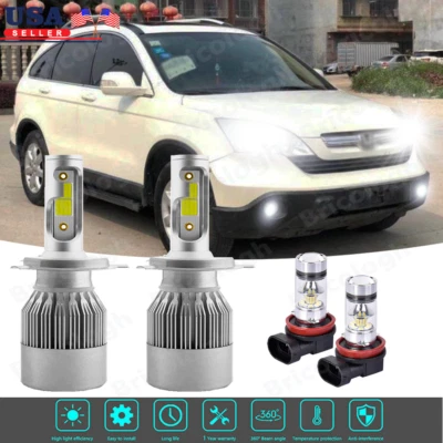 For Honda CRV CR-V 2007 - 14 6000K LED Headlight Fog Lights High Low Beam Bulbs Foto 1 de 4