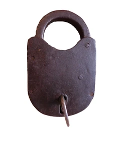 Antique Padlock with one key, working order, collector. 10-06 - Picture 1 of 11