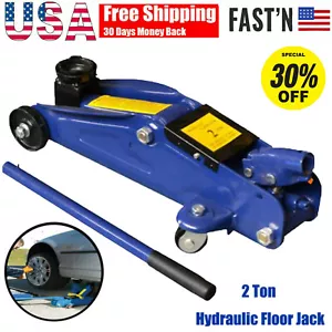 2 Ton Trolley Jack Hydraulic Lift Heavy Duty Low Car Van Garage Repairing Tool - Picture 1 of 11