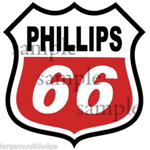 2 INCH PHILLIPS 66 DECAL STICKER RED - Picture 1 of 1