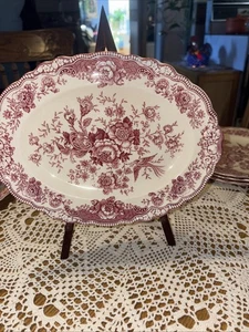 Crown Ducal Bristol 10" Rosa Oval Servierplatte 762055 - Bild 1 von 5