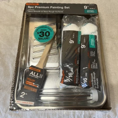 (6-Pk) Kit aplicador de pintura de microfibra/bandeja premium metal 1001 652 121 Foto 1 de 3