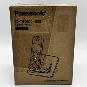 Panasonic Cordless Phone System Expandable Home Phone KX-TGD610 Black - Zdjęcie 1 z 5