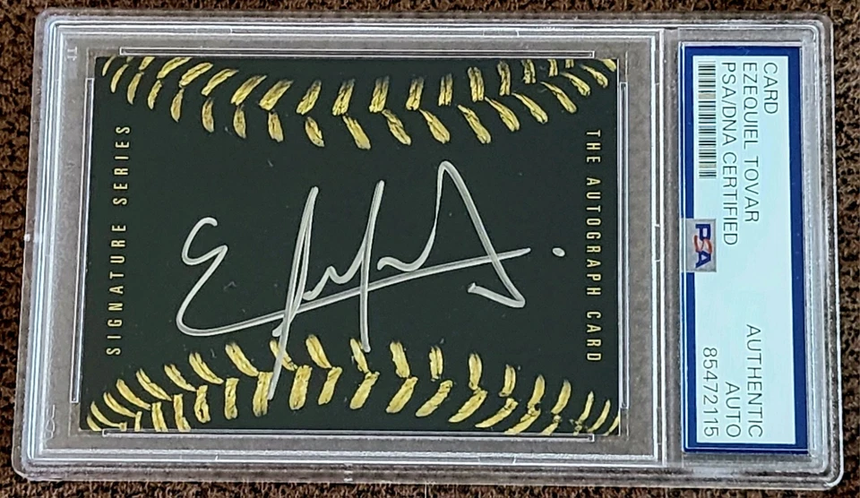 Ezequiel Tovar Signed Signature Card Rockies PSA/DNA Certified Authentic Auto! - Image 1 of 3