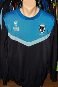 Afc Wimbledon Admiral #St Training Sweatshirt Jersey Kit Top - Picture 1 of 7