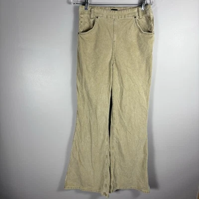 Pantalones para mujer Lee 29 beige pana tiro alto acampanados cremallera lateral hippy campana inferior Foto 1 de 4