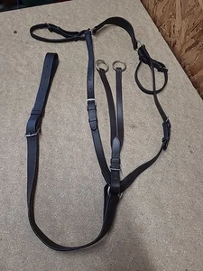 H.E.Saddlery Leather Breastplate/ Martingale,Pony Size, Brown. (Ref:349Y) - Picture 1 of 11