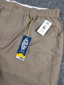 AFTCO Original Fishing Short Mens 44 Oak Performance Cargo Pockets NWT - Picture 1 of 7