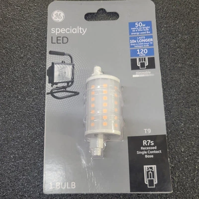 GE Specialty 50W/8W LED T9 R7S Recessed Single Contact Base Light Lamp-Save 2+ - Image 1 of 2
