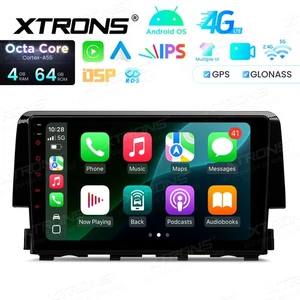 9" Car Stereo Radio Android 14 CarPlay For Honda Civic 2015-2022 GPS Nav 4+64G - Picture 1 of 20