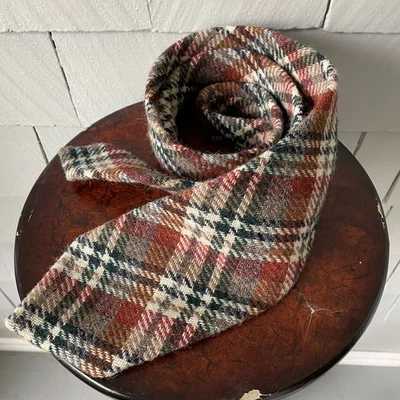 Corbata De Colección Años 70 Nordstrom Lana Óxido Crema Marrón Azul Marino Cuadros Para Hombre 57 x 4.5 Foto 1 de 3