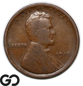 1916 Lincoln Cent Wheat Penny - Picture 1 of 3
