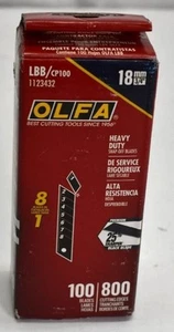 OLFA Schwerlast Abbrechklingen 100er Pack 18mm 3/4" 800 Kanten LBB/CP100 1123432 - Bild 1 von 4