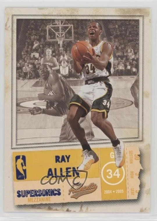 2004-05 Fleer Authentix Mezzanine /50 Ray Allen #75 HOF - Image 1 of 2