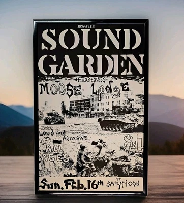 Soundgarden Moose Lodge Satyricon Concert Poster 1986 Framed Concert Poster - Image 1 of 2