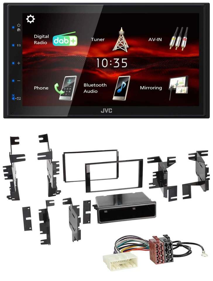 JVC USB Bluetooth MP3 DAB 2DIN Autoradio für Nissan Juke Navara NV ab 12 - Bild 1 von 4