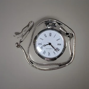 VINTAGE ANTIMAGNETIC POCKET WATCH & ALBERT WATCH CHAIN WORKING POCKET WATCH - Picture 1 of 6