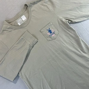 Dutch Bros Coffee Beige Mens Long Sleeve Shirt Stay True Stay You Cotton Logo L - Picture 1 of 9
