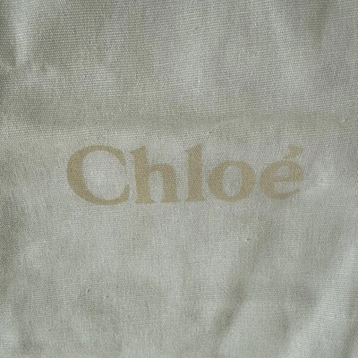 CHLOE 集尘袋白色旅行存储袋帆布抽绳袋小号或中号 — 第 1/3 张图片