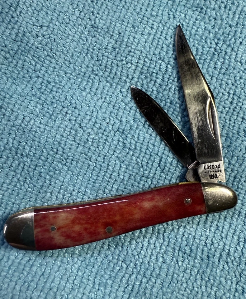 VINTAGE 1980 CASE XX PEANUT KNIFE SATIN ROSE SR6220 TEN DOT - Image 1 of 4