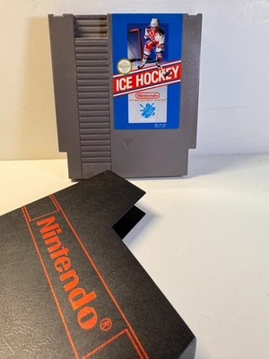 Ice Hockey (Nintendo NES, 1988) Authentic. Tested. Sleeve. - Image 1 of 4