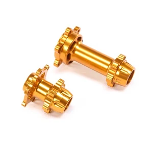 Aluminum Hub Set Machined Gold PM-MX/SM LOS362004 Electric Car/Truck Option P... - Picture 1 of 1