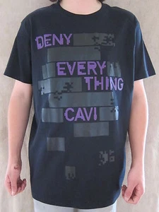 CAVI Mens Deny Everything Cavi Short Sleeve Jet Black T Shirt Size XLARGE NWT - Picture 1 of 2