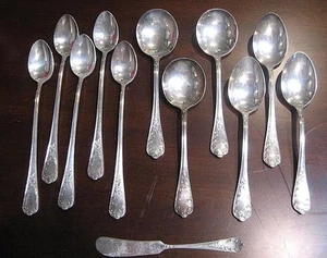 EPNS "LOUIS XV" alias UNF1221~1930er Jahre 5 PARFAIT/EISTEE,3 BOUILLON,3 SUPPEN,1 BUTTER - Bild 1 von 7
