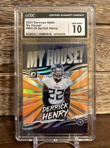 2021 Panini Donruss Optic #MH-20 Derrick Henry CGC 10 GEM MINT Prizm - Picture 1 of 2