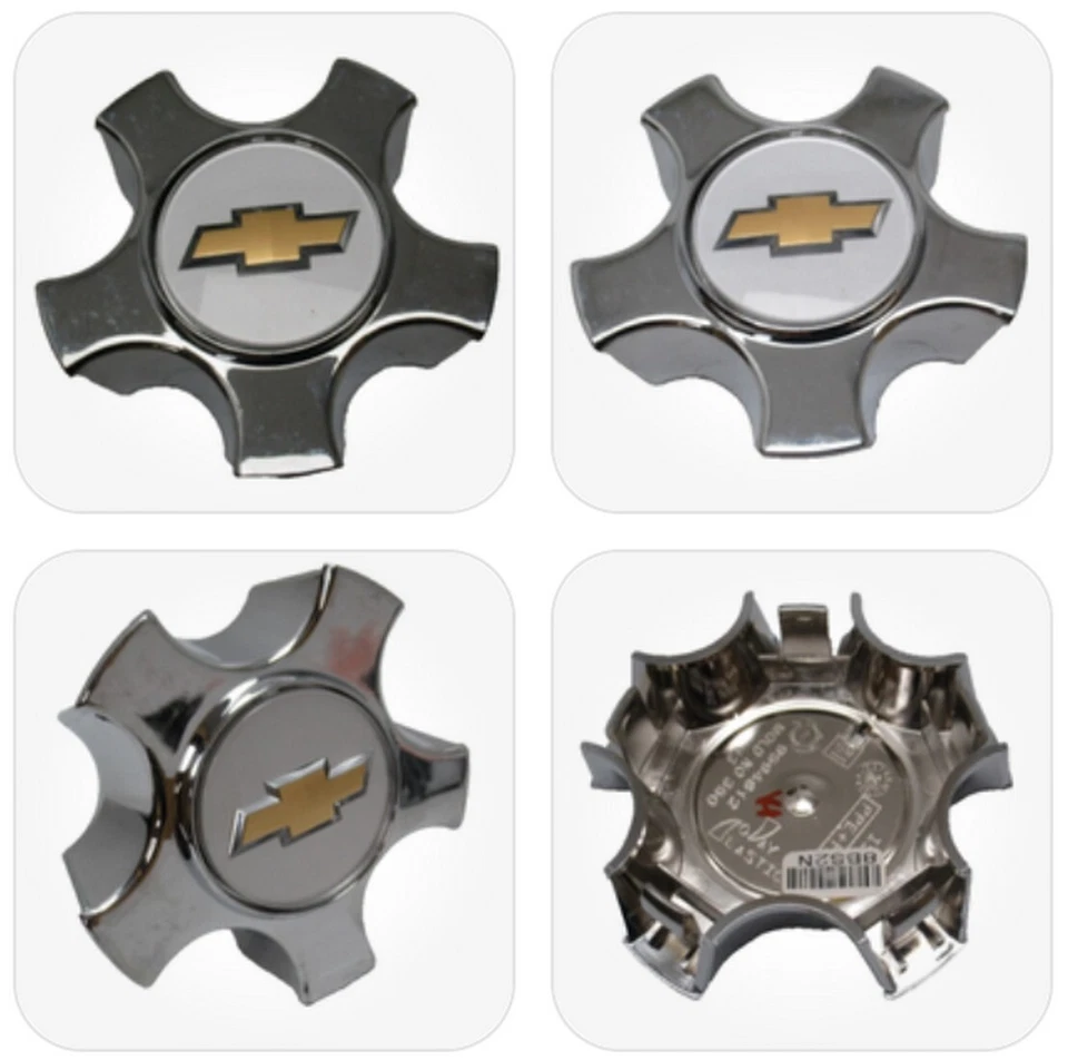 Tapacubos central de rueda cromada estilo recorte pajarita 2004-2006 Chevrolet Malibu HHR Foto 1 de 4