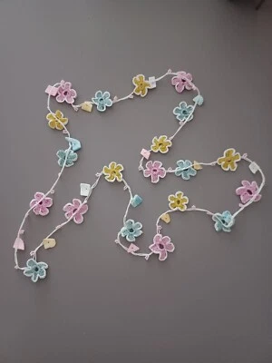 Collar envolvente floral multicolor estilo boho, collar de ganchillo turco Oya  Foto 1 de 4