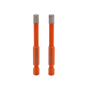 Punte diamantate per pietra marmo ceramica foro seghetto esagonale attacco rapido 2 pz 1/4" - Foto 1 di 10