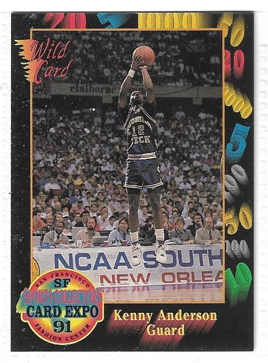 Kenny Anderson (New Jersey Nets) - 1991 Wild Card Baloncesto Promo RC #P-2 Foto 1 de 1