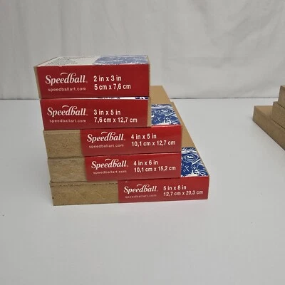Speedball Linoleum Blocks. 4 Blocks different sizes.  Price Is For all four.  - Image 1 of 3