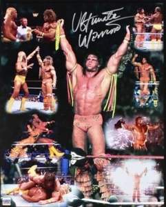 THE ULTIMATE WARRIOR VS HULK HOGAN 8 X 10 GLOSSY SIGNED REPRINT - Picture 1 of 1